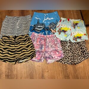 Mens Swim Shorts Lot 6 pairs